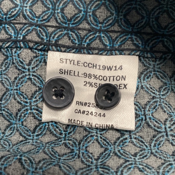 Cody James Core Men’s Long Sleeve Button Western Shirt in Blue - size Large NEW - Picture 5 of 5